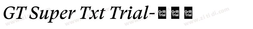 GT Super Txt Trial字体转换